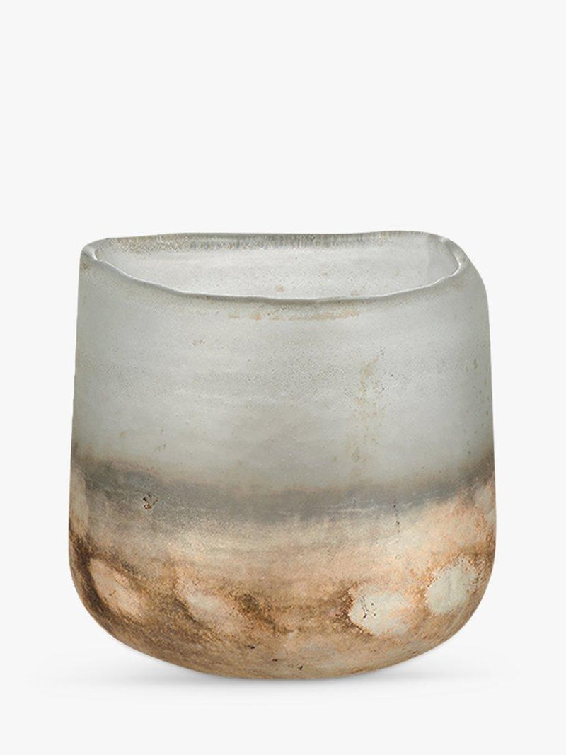 nkuku Ngolo tealight holder aged smoke small, UK version