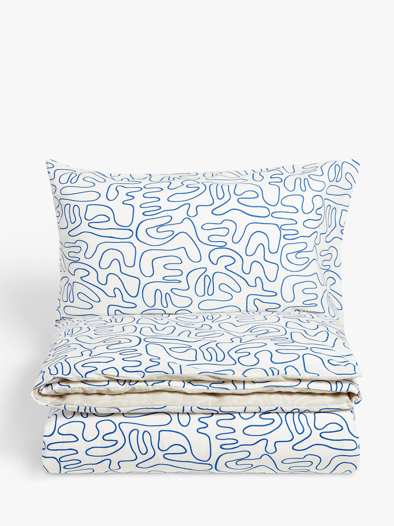 John Lewis scribble reversible cotton duvet cover set, UK version