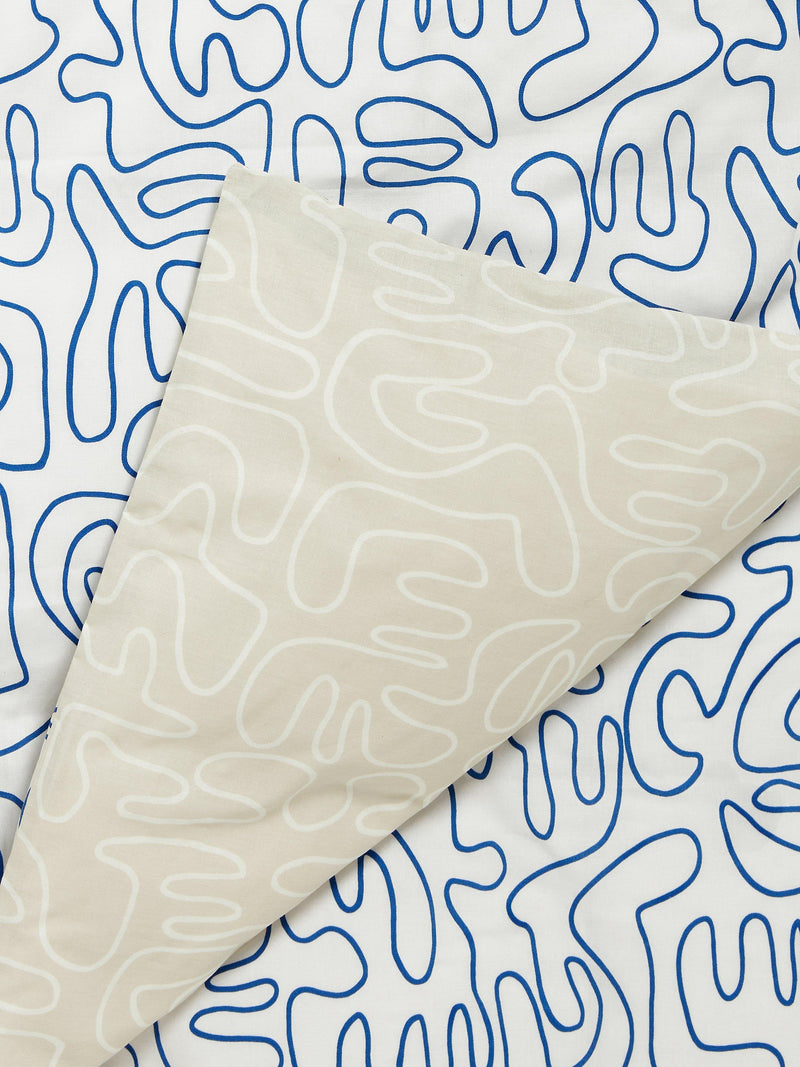 John Lewis scribble reversible cotton duvet cover set, UK version