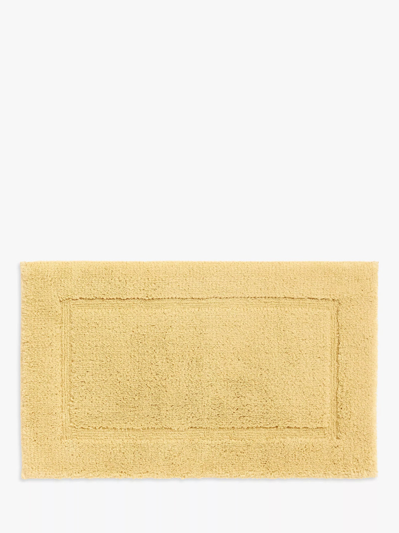 John Lewis Micro-Fresh Deep Pile Bath Mat, Soft Yellow, Medium (L50 x W80cm)