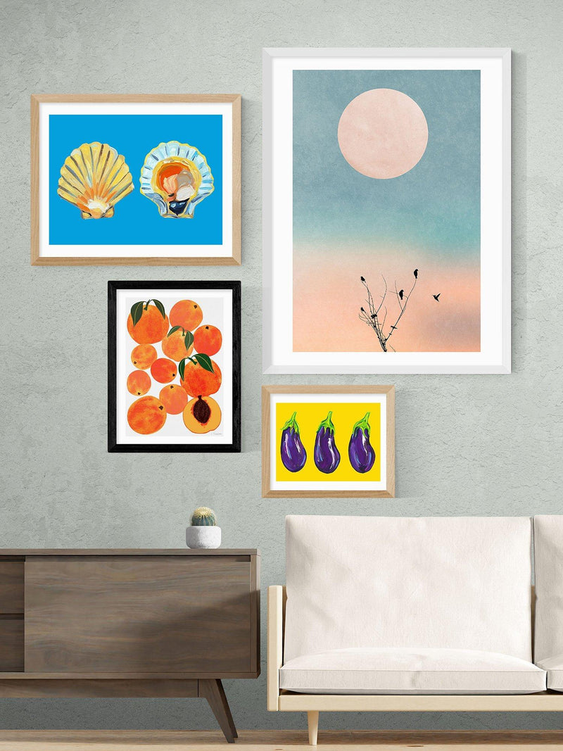 East End Prints Leanne Simpson peach harvest framed print, imported from the UK