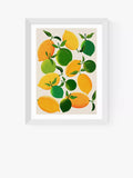 EAST END PRINTS Leanne Simpson 'Sitroner og lime' innrammet kunsttrykk 25x30cm