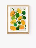EAST END PRINTS Leanne Simpson 'Sitroner og lime' innrammet kunsttrykk 25x30cm