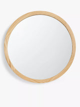 John Lewis John Lewis Slim Solid Oak Wood Round Wall Mirror 50cm Diameter- Buy online at McGrocer