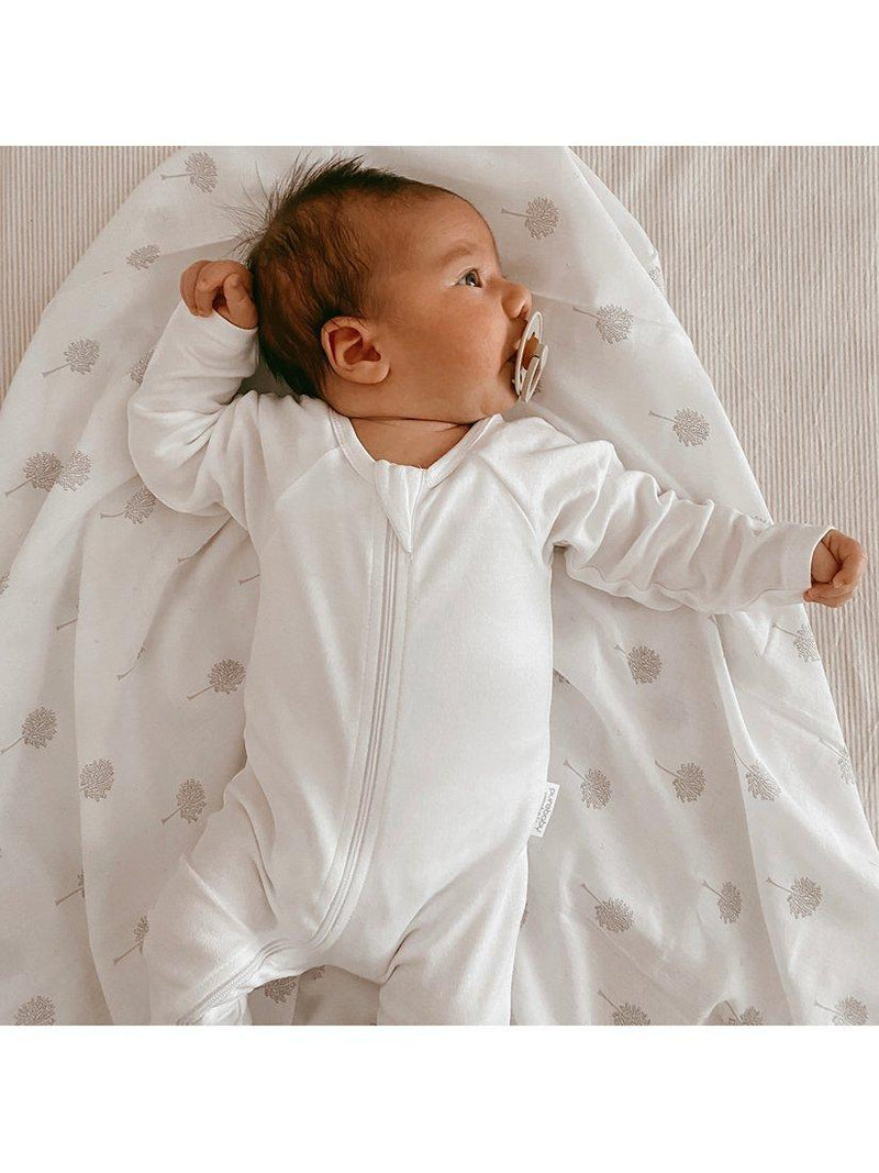 Purebaby Organic Growsuit Grey Melange Pack 4, imported from the UK