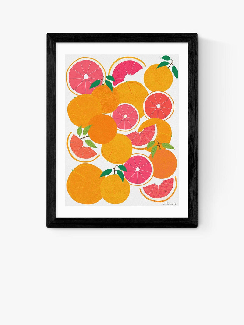 EAST END PRINTS Grapefruit Harvest framed print 25x30cm, imported from the UK