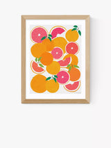 John Lewis EAST END PRINTS Leanne Simpson Grapefruit Harvest Framed Print 25x30cm- Buy online at McGrocer