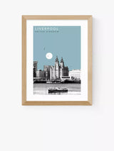 John Lewis EAST END PRINTS Becks Norf Design Liverpool Cityscape Framed Print- Buy online at McGrocer