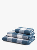 Gingham Cotton Towel Set with Face Cloth and Hand Towel