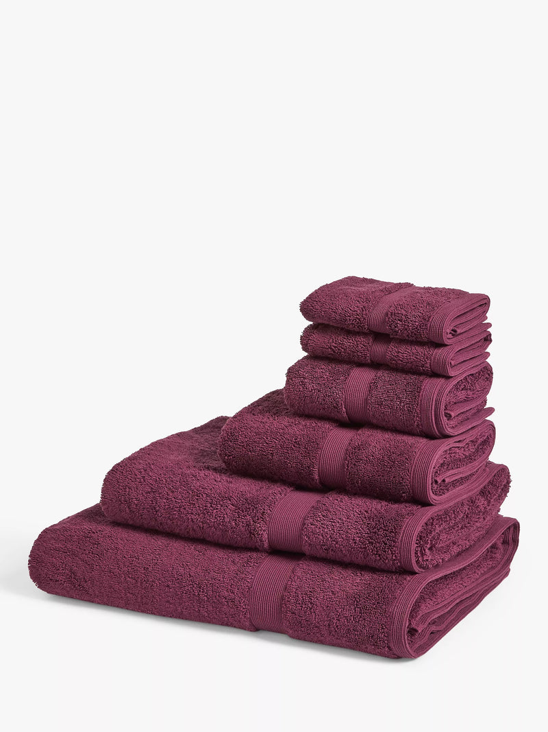 John Lewis Egyptian Cotton Hand Towel, Damson