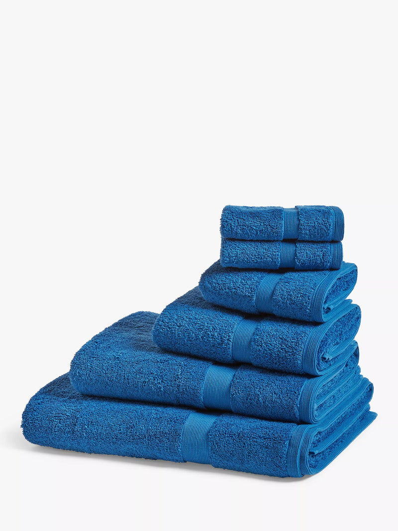 John Lewis Egyptian Cotton Face Cloth (Set of 2), Ultramarine