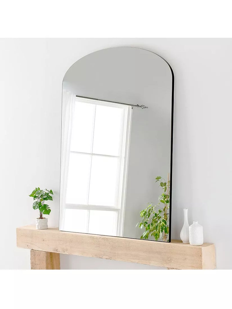 Yearn arched wood frame leaner mirror, imported from the UK