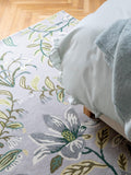 Laura Ashley Parterre floral rug light green (British brand)