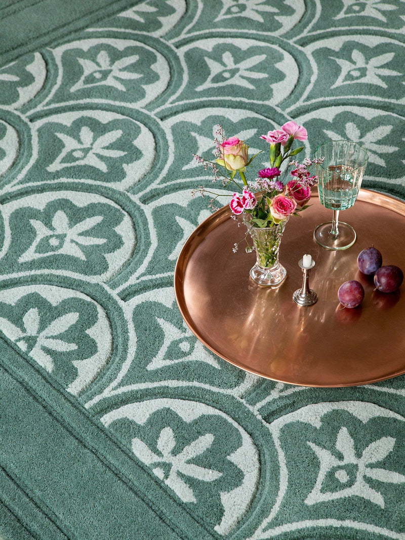 Laura Ashley rug teal Catarina design 280x200cm, UK version