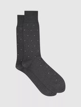 John Lewis Reiss Mario Polka Dot Print Cotton Blend Socks- Buy online at McGrocer