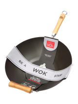 John Lewis School Of Wok Carbon Steel Pre-Seasoned Wok, 36cm- Buy online at McGrocer