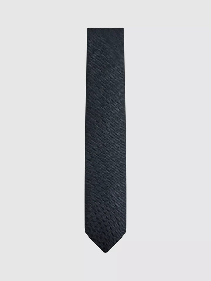 Reiss Ceremony textured silk tie, imported from the UK