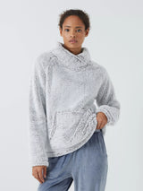 John Lewis Fleece-Top mit hohem Flor und Reißverschluss