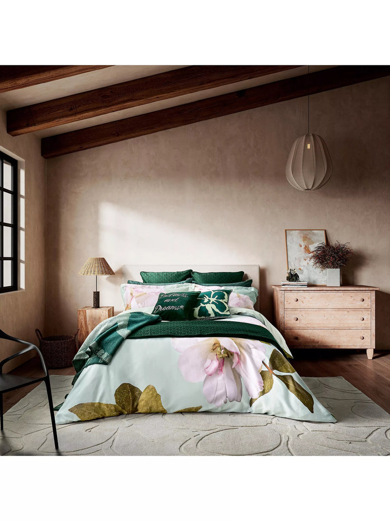 Ted Baker Gardenia Floral duvet cover set with Oxford pillowcases (British brand)
