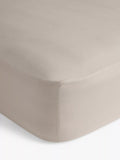 John Lewis Warm & Cosy Brushed Cotton Single Deep Fitted Sheet, Latte