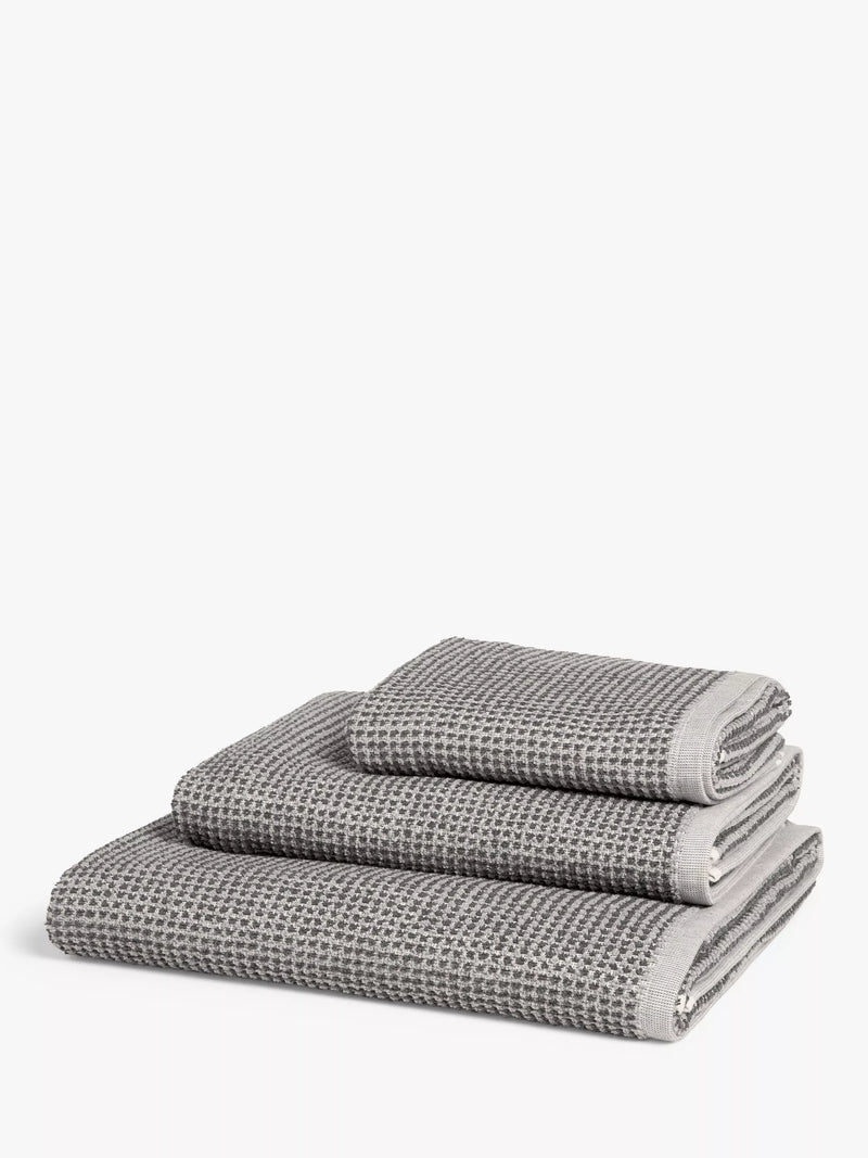 John Lewis Textured Pure Cotton Bath Towel 135 x 70cm