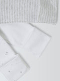 John Lewis baby cotton star print sleepsuits white pack of 3, UK version