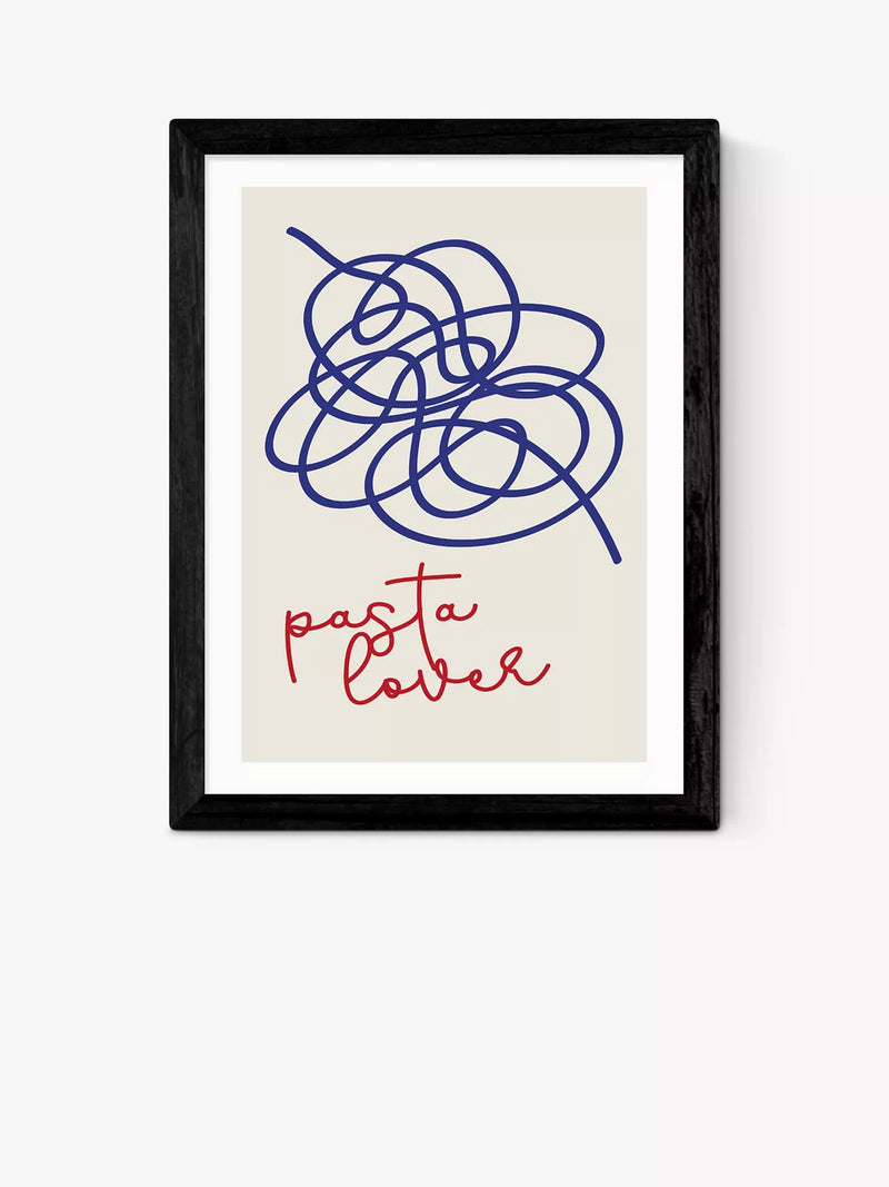 East End Prints Pasta Lover framed print 33.4x28.4cm (British brand)