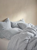 Bedfolk linen stripe bedding king size, UK version