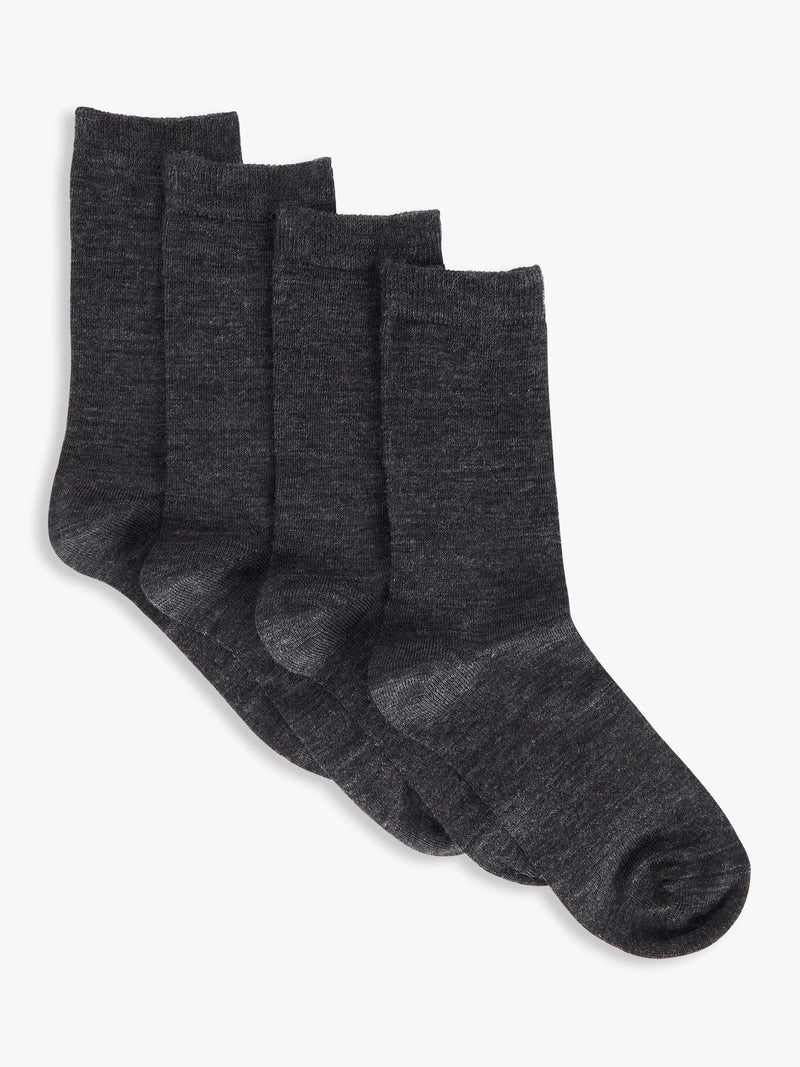John Lewis Merino Wool Rich Ankle Socks, Pack of 2