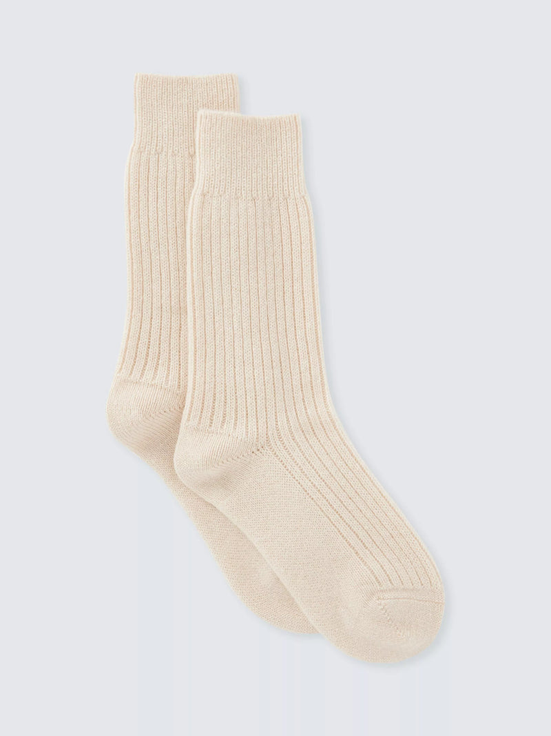 John Lewis Cashmere Rich Bed Socks, Caramel