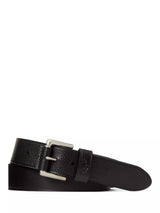 John Lewis Ralph Lauren Pebbled Leather Belt, Black- Buy online at McGrocer
