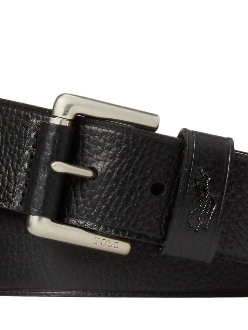 Ralph Lauren black pebbled leather belt 1.5 inch (British brand)