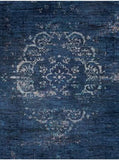 Louis De Poortere Medallion Rug, Blue, L200 x W140 cm