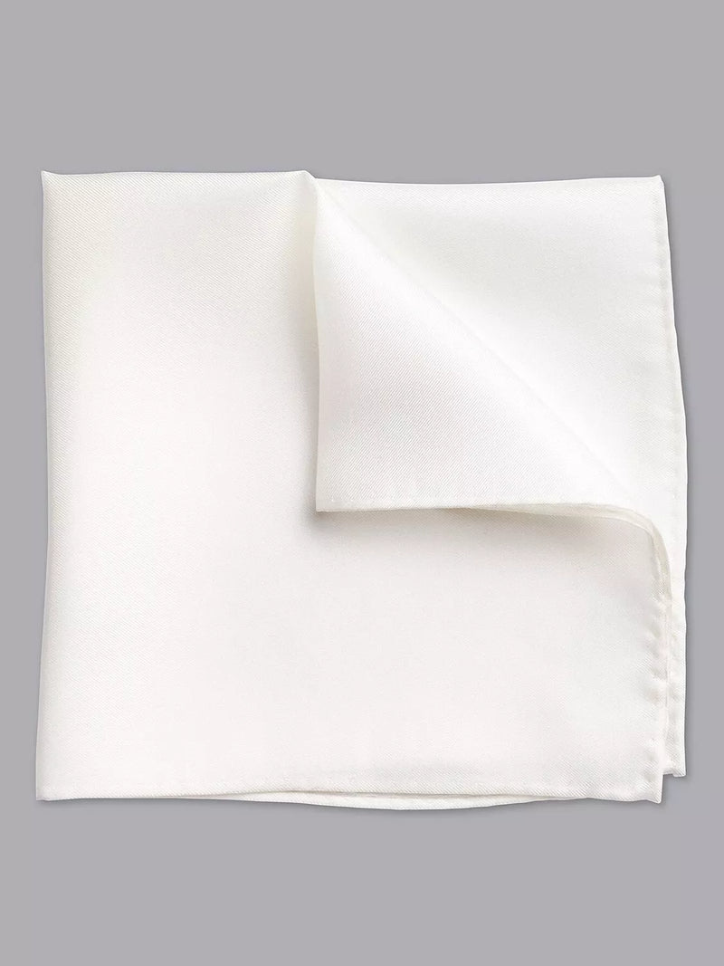 Charles Tyrwhitt white silk pocket square, imported from the UK