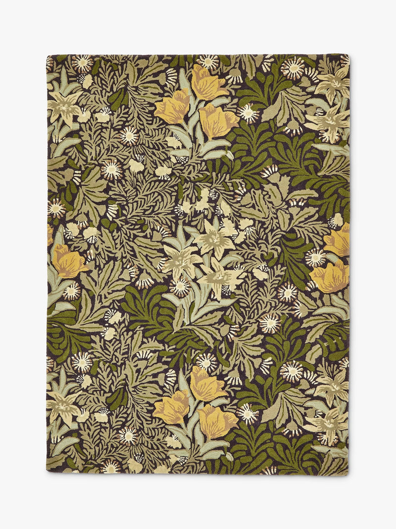 Morris & Co Bower Twin Vine Teppich Grün 280x200cm (Britische Marke)
