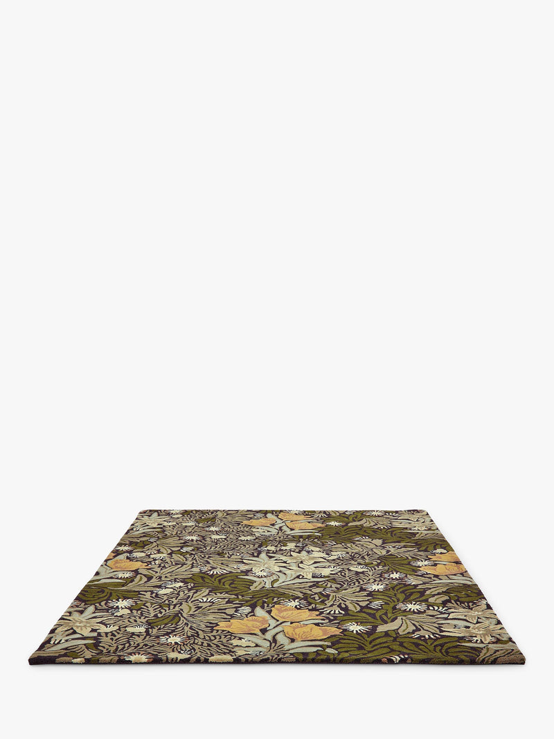 Morris & Co Bower Twin Vine Teppich Grün 280x200cm (Britische Marke)