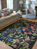 Sanderson Foraging Ullteppe Indigo 240x170cm UK-versjon