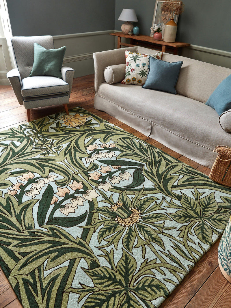 Morris & Co Bluebell rug 170x240cm, imported from the UK