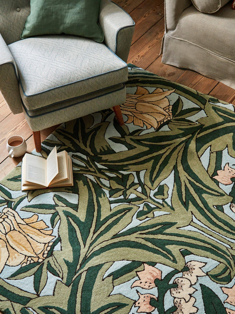 Morris & Co Bluebell rug 170x240cm, imported from the UK