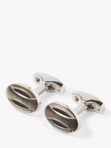 John Lewis Simon Carter Deco Curve Mother Of Pearl Cufflinks Grey Silver- Buy online at McGrocer