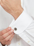 Simon Carter mother of pearl cufflinks grey silver, imported from the UK