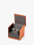Simon Carter mother of pearl cufflinks grey silver, imported from the UK