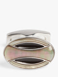 Simon Carter mother of pearl cufflinks grey silver, imported from the UK