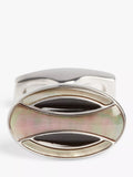 Simon Carter mother of pearl cufflinks grey silver, imported from the UK