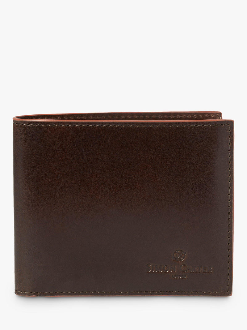 Portefeuille en cuir Simon Carter Edge, importé du Royaume-Uni