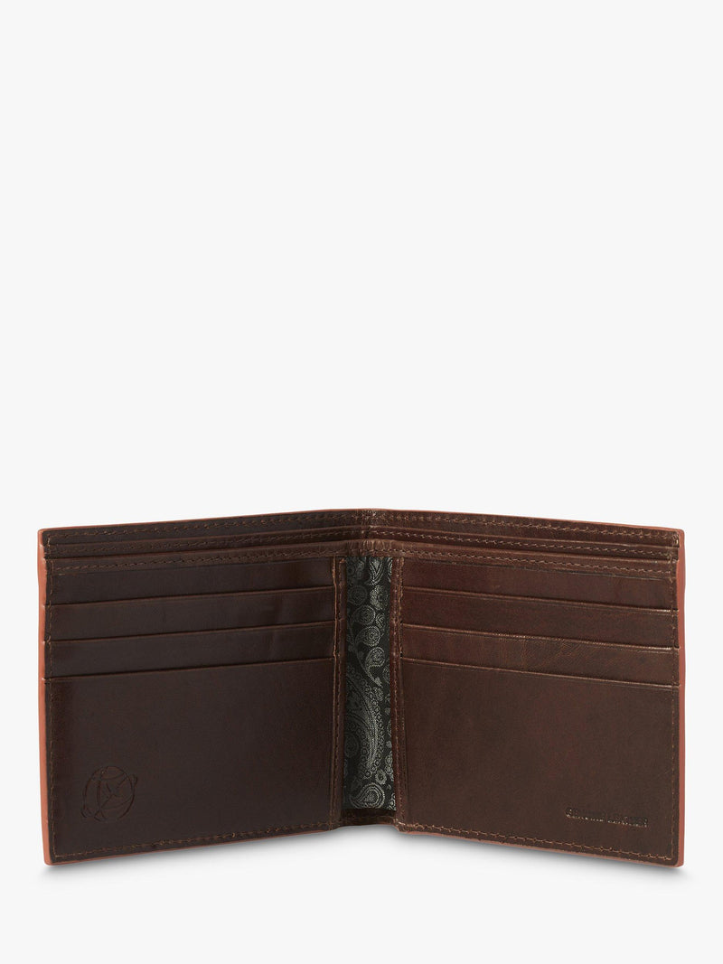 Portefeuille en cuir Simon Carter Edge, importé du Royaume-Uni