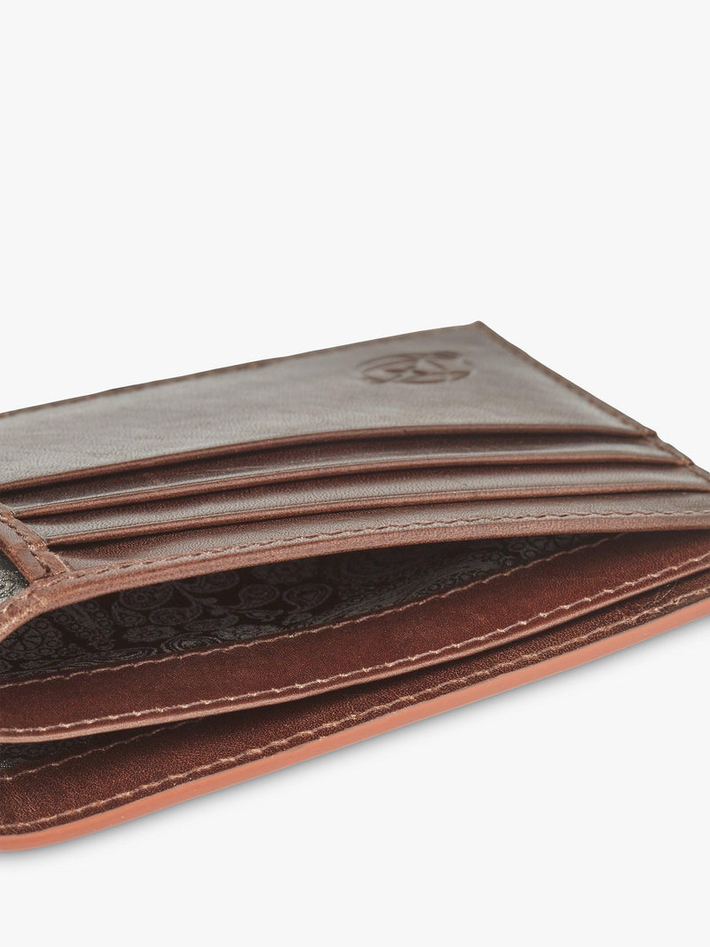 Portefeuille en cuir Simon Carter Edge, importé du Royaume-Uni