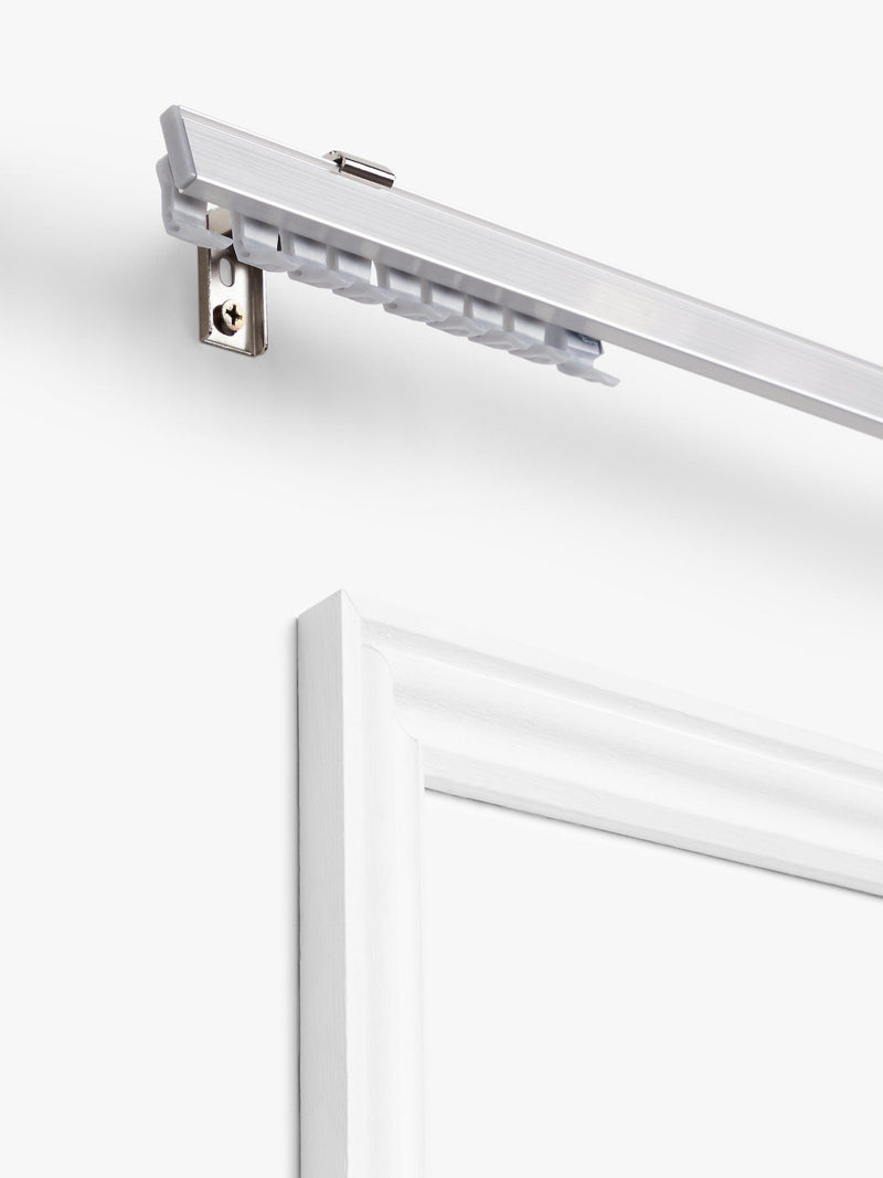 Uncorded Aluminium Curtain Track for Medium to Heavyweight Curtains, Silver