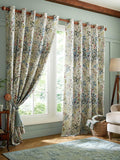 Laura Ashley Pointonfields Pair Lined Eyelet Curtains Multi