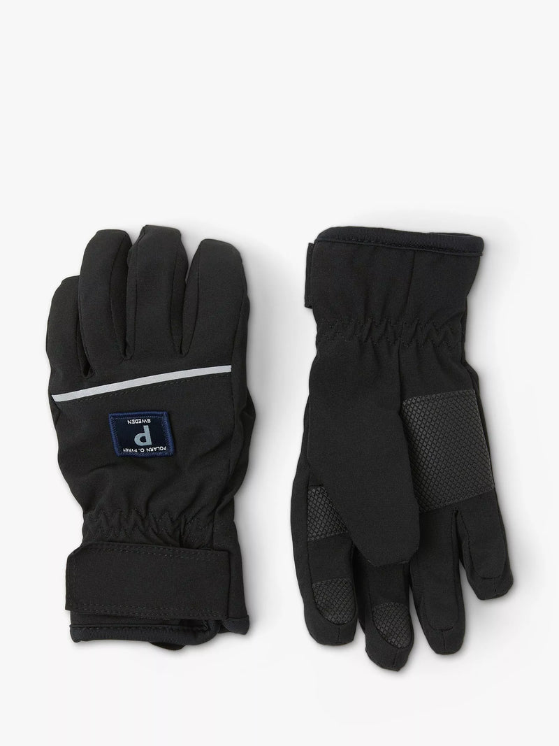 Polarn O. Pyret Soft Shell Gloves Black imported from the UK